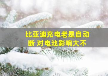 比亚迪充电老是自动断 对电池影响大不